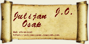 Julijan Ošap vizit kartica